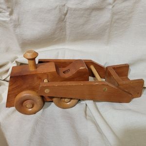 Vintage Handcrafted '84 by P Dunlap Wood Front Loader Truck